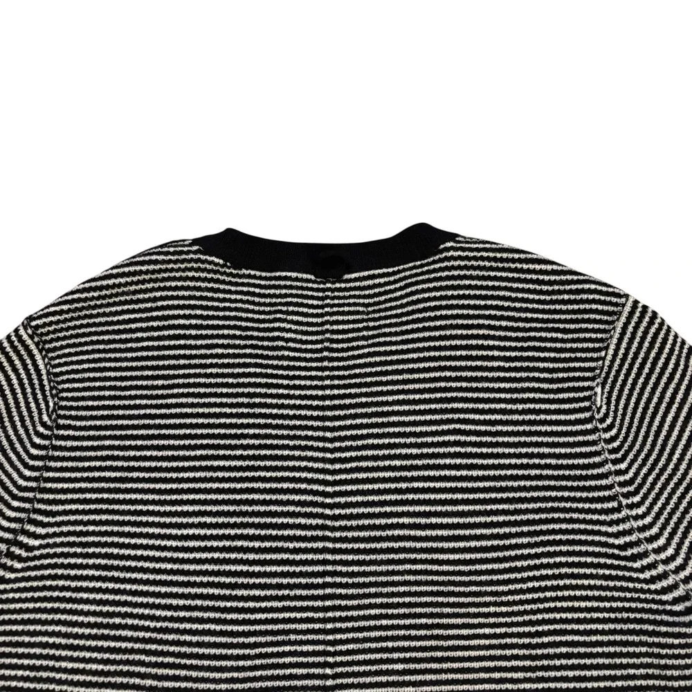 Ovadia & Sons New York Wool Striped Long Sleeve Knit‎ Henley Top Men's